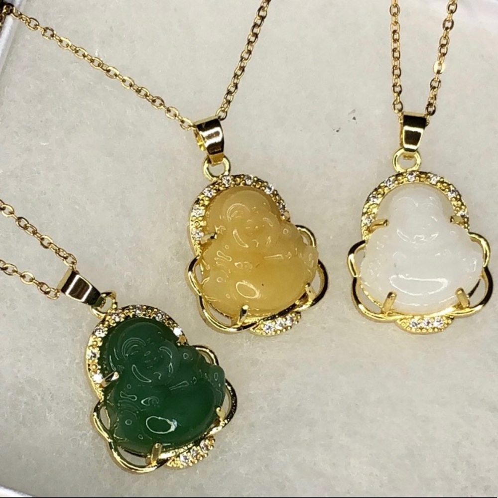 Happy buddha necklace